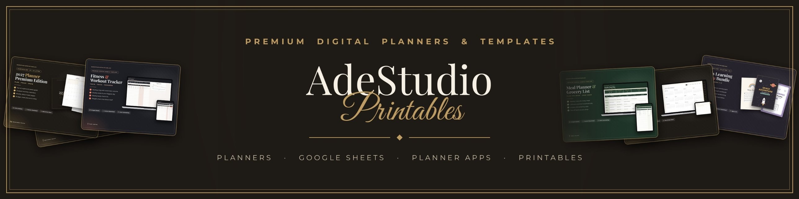 AdeStudio Printables: premium digital planners and templates