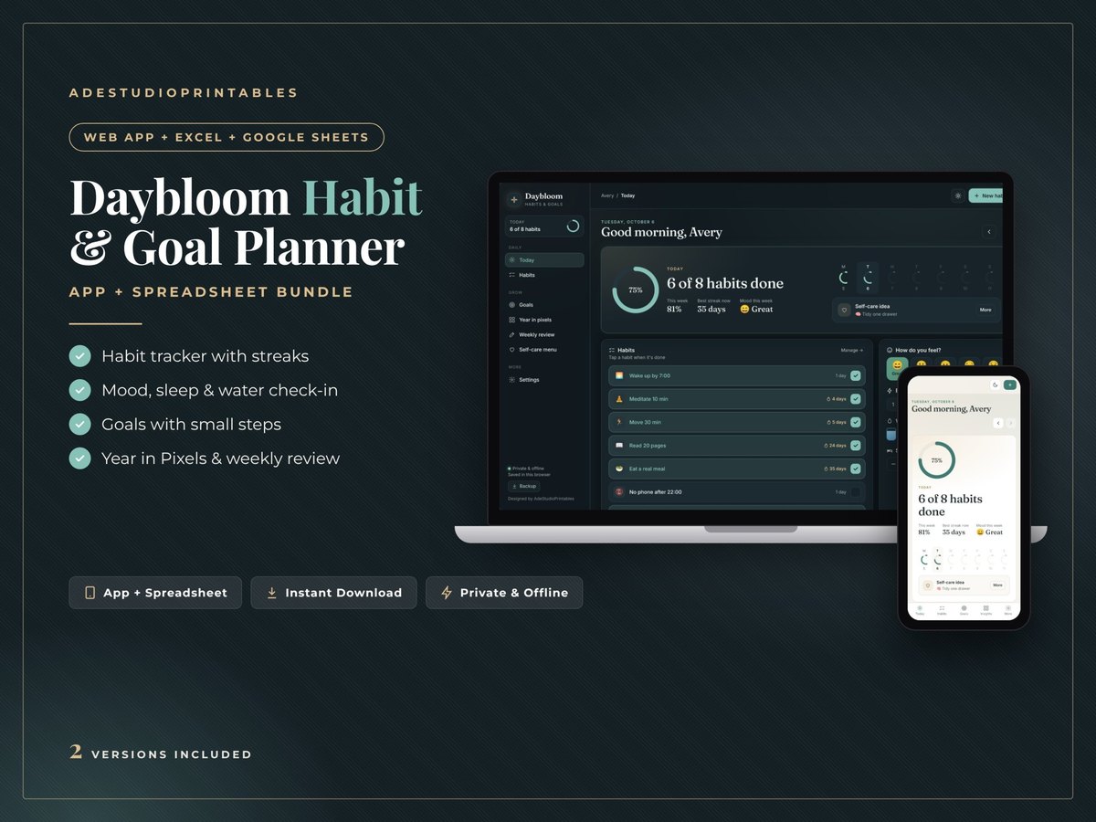 Daybloom habit tracker cover